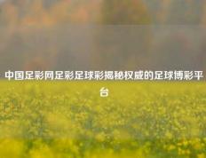 中国足彩网足彩足球彩揭秘权威的足球博彩平台