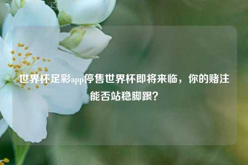 世界杯足彩app停售世界杯即将来临，你的赌注能否站稳脚跟？