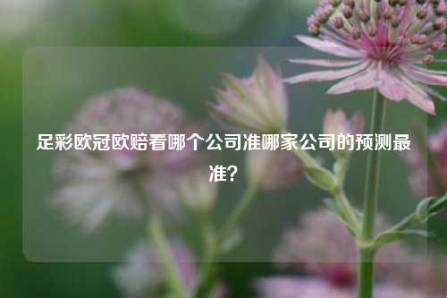 足彩欧冠欧赔看哪个公司准哪家公司的预测最准？
