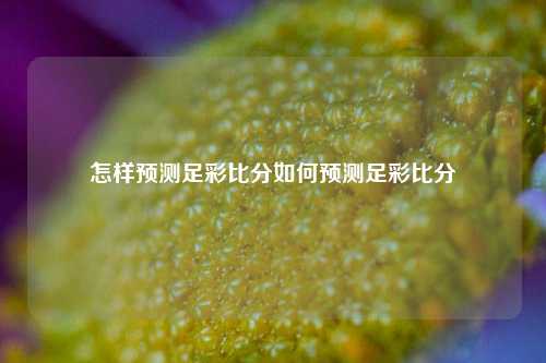 怎样预测足彩比分如何预测足彩比分
